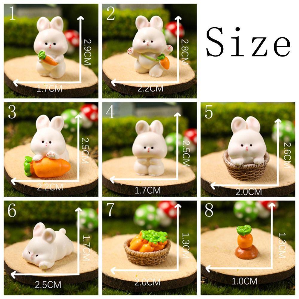 Cute Rabbit Micro Ornaments Resin Rabbit Toys Bunny Miniature Figurines Office