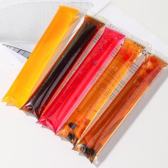 100Pcs DIY Popsicle Bags with Funnel Zip Seal Food-Grade PP Ice Pop Molds Easy Fill Milkshake Freezer Bags for Juice Yogurt Smoothies