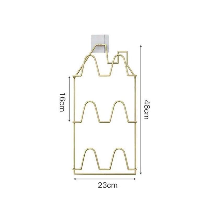 Porte-pantoufles de salle de bain auto-adhésif sans poinçon, support mural pour serviettes, gain de place, porte murale de toilette, étagère de rangement pour chaussures de maison