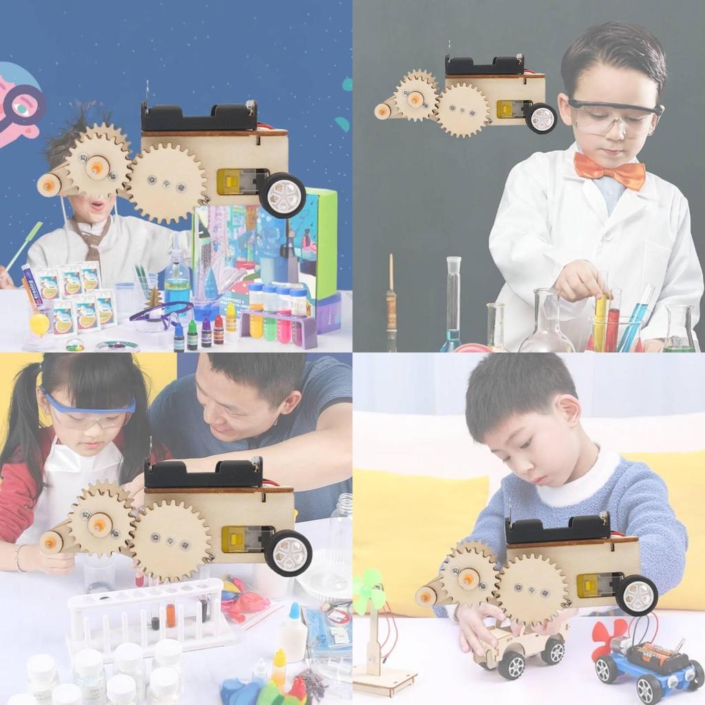 Elementary Student Science Experiment Diy Gear Return Car Handmade Puzzle Children's Technology Assembly Model