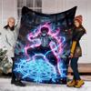 1pc Akaza Theme Blanket - Digital Print, Polyester, Cozy for All Seasons, Perfect for Outdoor, and Travel
