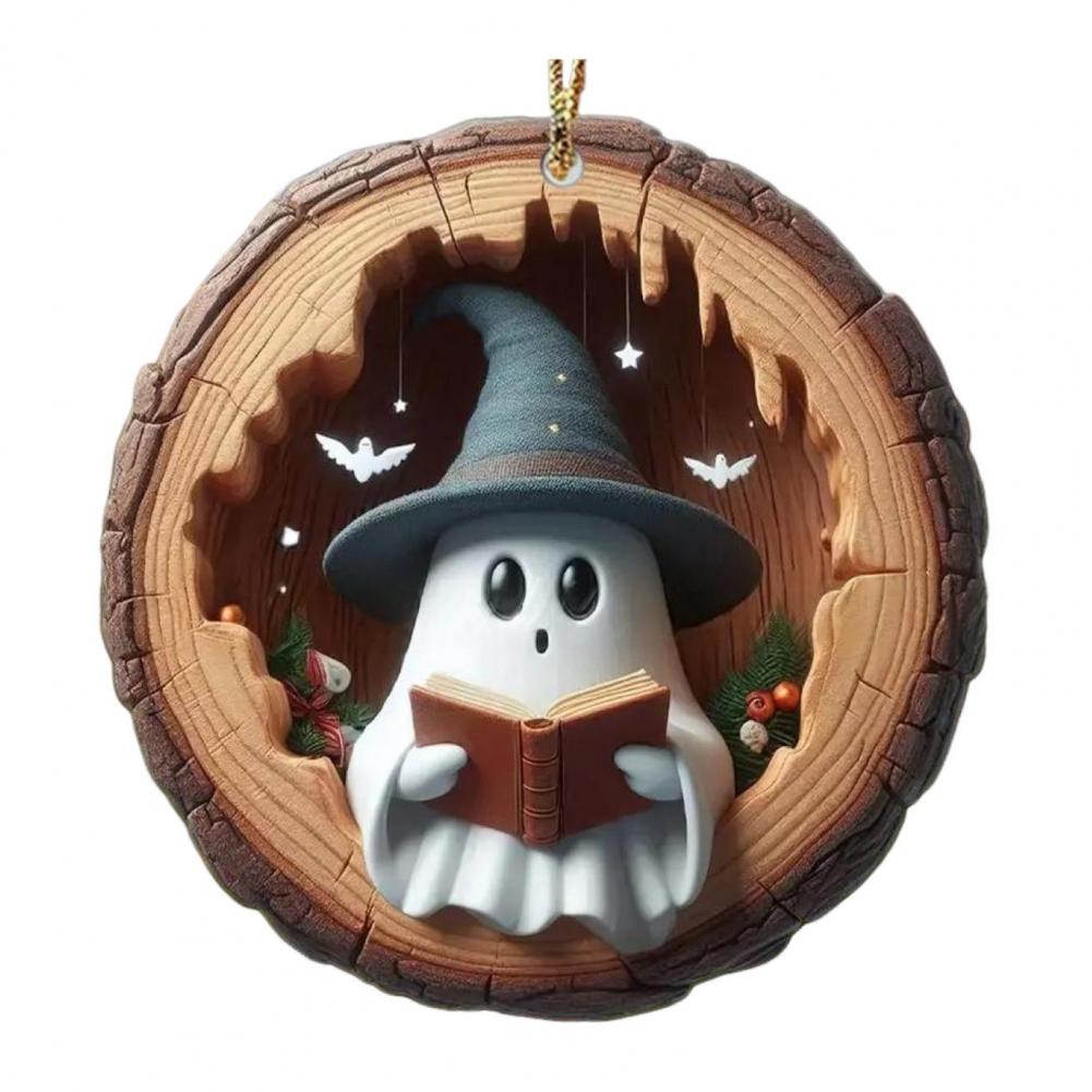 Animal Christmas Ornament 2D Flat Forest Animal Xmas Tree Ornament Acrylic Hanging Woodland Pendant for Garden Tree Home Decor