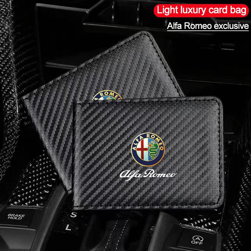 2026 Heißes Alfa Romeo Auto Führerschein Hülle Ausweis Kreditkarten Hülle Halter Fahrdokument Reiseausweis Geldbörse Für Alfa Romeo Giulia 15