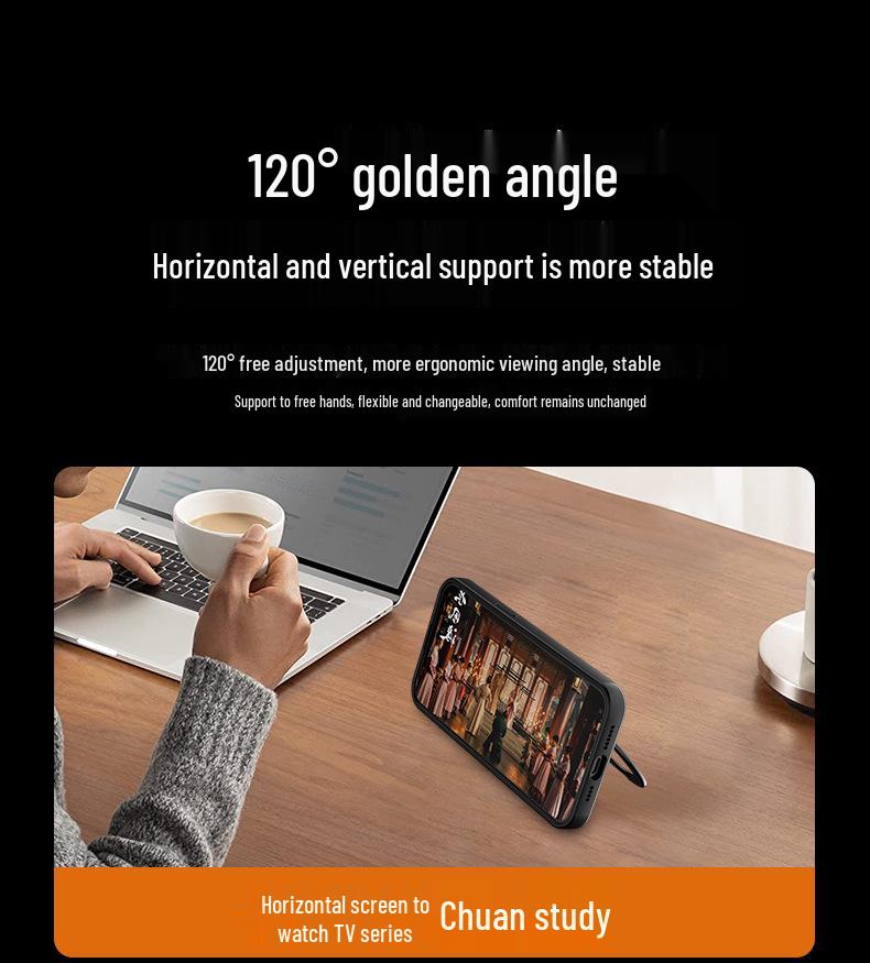 iPhone 16 Pro Max Rotating Magnetic Protective Case with 360° Bracket