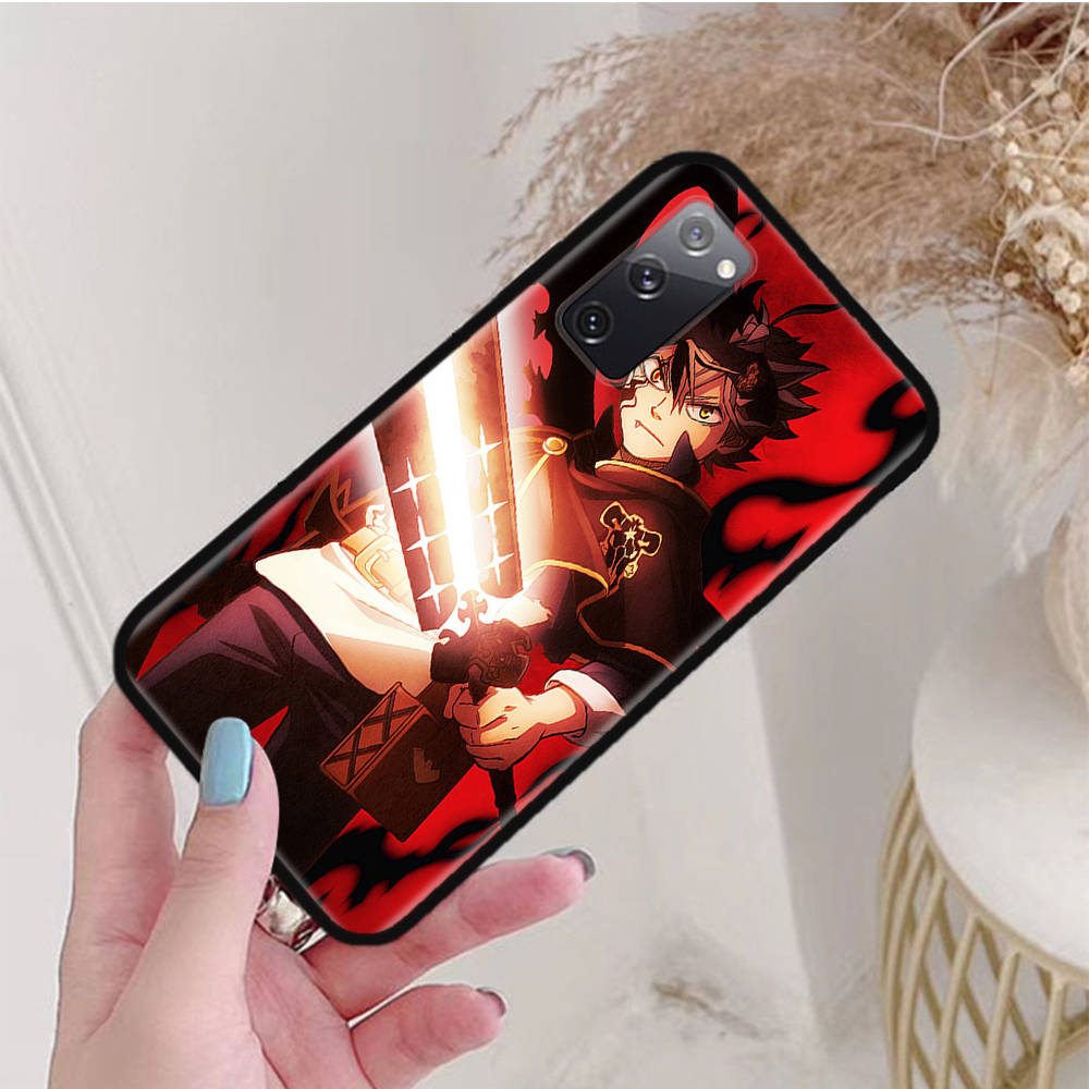 

Черный чехол для Samsung Note 20 Lite S24 Ultra S23 A03 A05 A06 A11 A71 A15 A16 A13 A24 A25 A33 A52 A53 A50 M55 M35 Plus W-48 Black Clover Samsung A22 4G арлекин