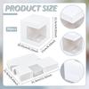 36pcs Bakery Box with PVC Display Window Cardboard Gift Packaging Boxes for Cookies Square White 105.5x110x125mm