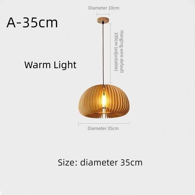 Dining Tea Room Wooden Lantern Chandelier Living Room Bedroom Kitchen Decoration Ceiling Hanging Lamp Chinese Bamboo Lamp