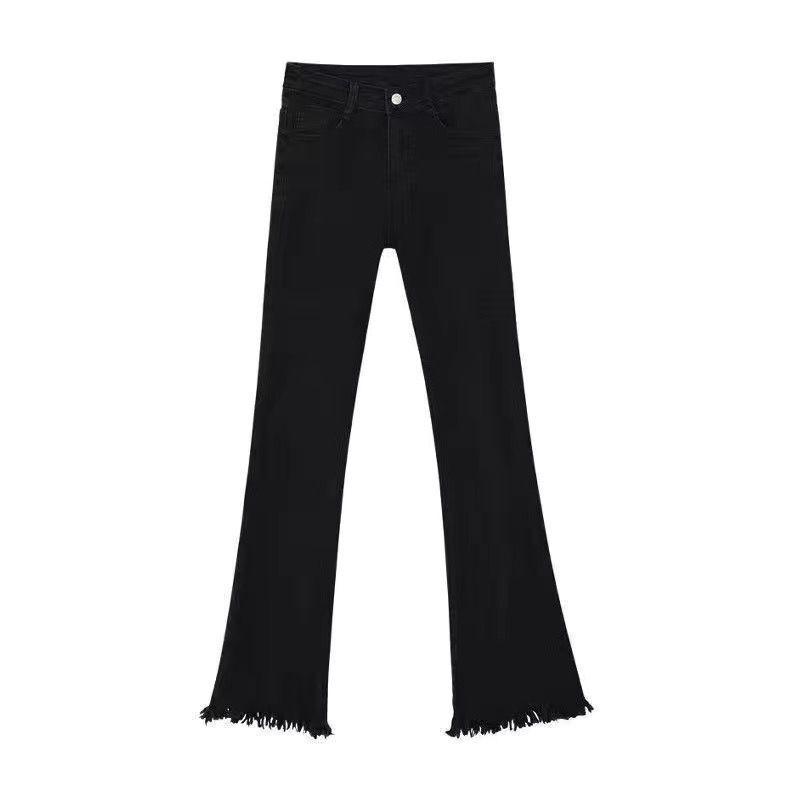 Women's High Waist Korean Style Petite Flared Jeans - Trendy, Versatile Wide Leg Pants