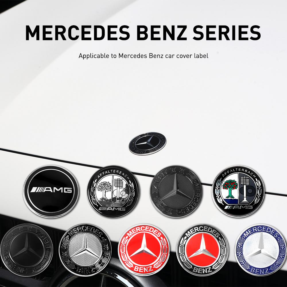 42MM ABS Car Front Hood Badge Covers For Mercedes Benz AMG A B C D M S R G Class W447 W204 W205 W211 Auto Decoration Accessories