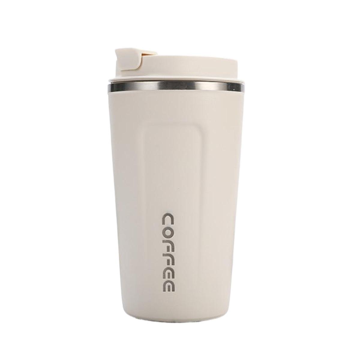 

Кофейная чашка из нержавеющей стали на 510 мл, герметичный термос, кофейная чашка с двойными стенками, термос, молоко, чай, вода, посуда для туристического автомобиля 1 шт. 510ml белый