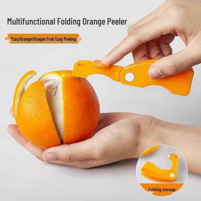 Ganhe 4 Grátis com o Novo Descascador de Laranja: Descascador Multifuncional Dobrável de Dedo para Toranja - Oferta 0,01!