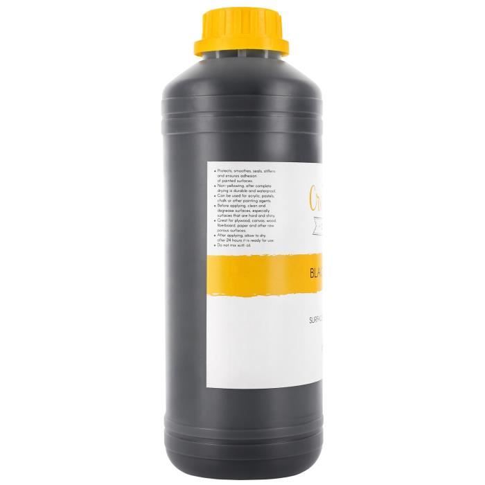 Additif Gesso Acrylique - Creative Deco - Noir - 1L - Sous-Couche - Non-Jaunissant