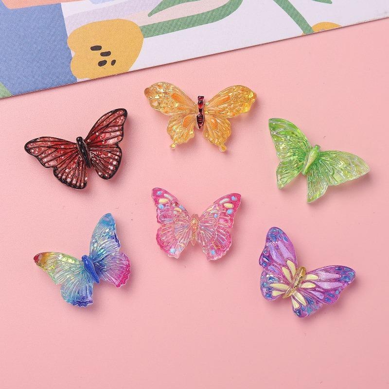 6Pcs Loveliness Shiny Colorful Butterfly Refrigerator Magnet Po Wall Message Board Magnetic Stickers Home Decor Accessories