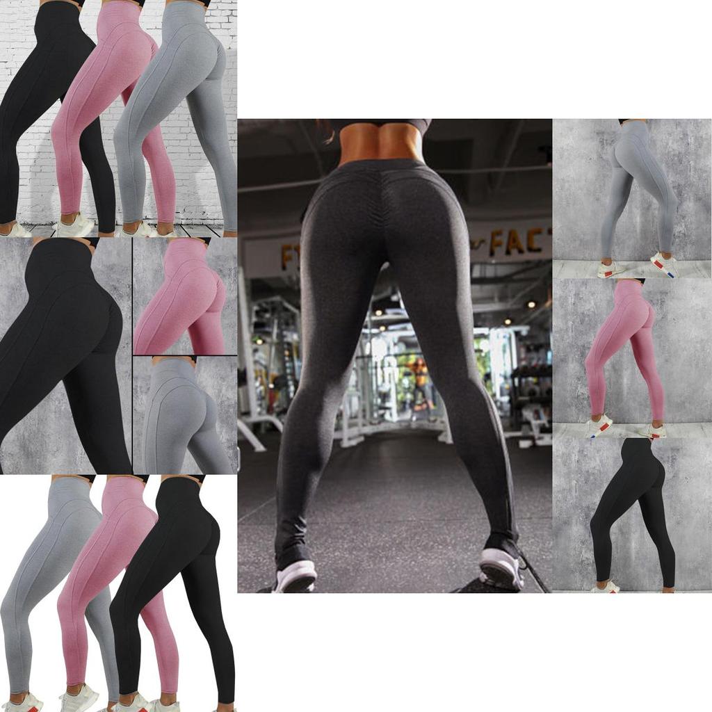 Women High Waist Push Up Yoga Leggings With Elastic Support For Fitness And Running