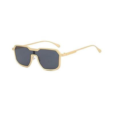 Okulary przeciwsłoneczne 4Flaunt Monster Series Irregular Square dla mężczyzn i kobiet | Modne, stylowe i trwałe okulary przeciwsłoneczne Punk Rectangle z metalową ramką
