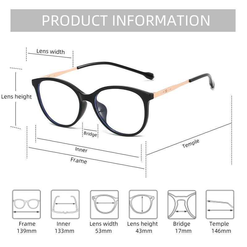 Neue Modebrillen für Damen Retro Transparente Brillen Anti Blaulicht Brillengestell Luxusmarken-Design Vier Jahreszeiten Spectac