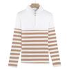 Women Striped T-Shirt Long Sleeve Tshirts Black White Lady Tee Tops Slim Female Clothes Spring Autumn