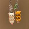 Cute Bear Phone Charms Pendant Kawaii Anime Keychain Accessories for Keys Schoolbag IPhone17 Pro Max Airpods