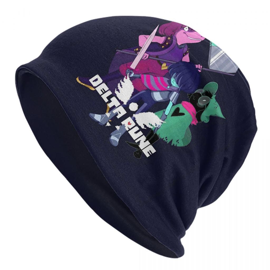 Fashion Winter Warm Unisex Women Knit Hats Adult Unisex Computer Game Deltarunes Its TV Time Skullies Beanies Caps Bonnet Hats