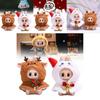 Adorable Doll Clothes Christmas Reindeer And Snowman Plush Keychain Set For Kids