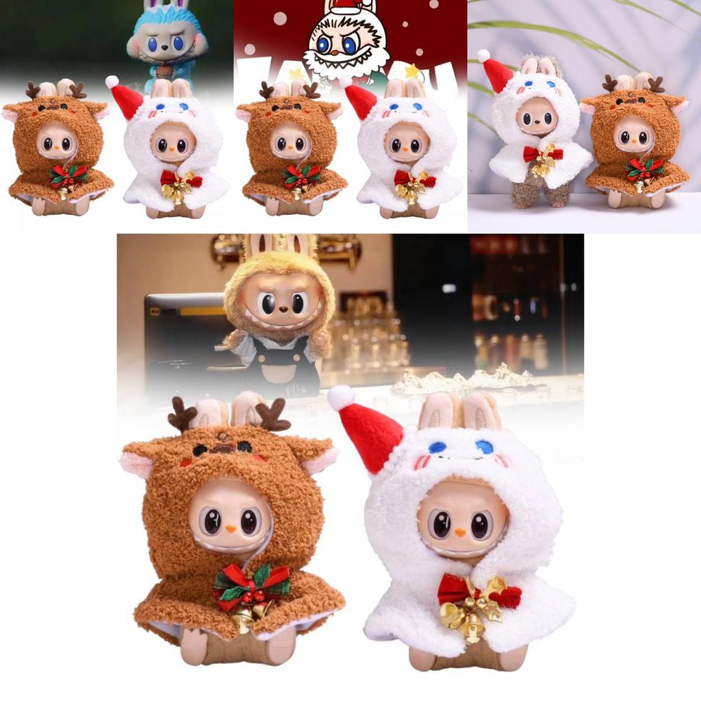 Adorable Doll Clothes Christmas Reindeer And Snowman Plush Keychain Set For Kids