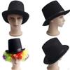 Top Hat Black Felt Magician Costume DIY Steampunk Hats Lightweight