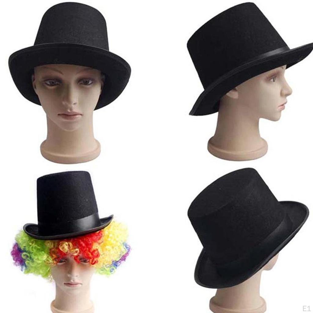 Top Hat Black Felt Magician Costume DIY Steampunk Hats Lightweight