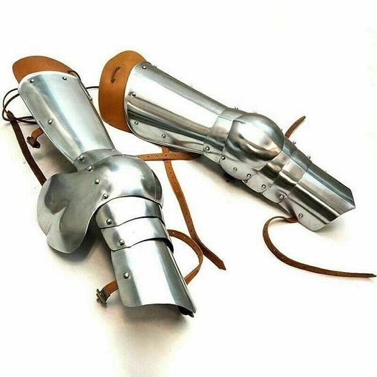 Medieval Leg Armor, Full Leg Guard Maximilian Halloween Costume, Knight Leg Armor