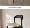 Italian Vintage-Style Minimalist Solid Wood Dining Chair for Home, Hotel, or Study Room.
