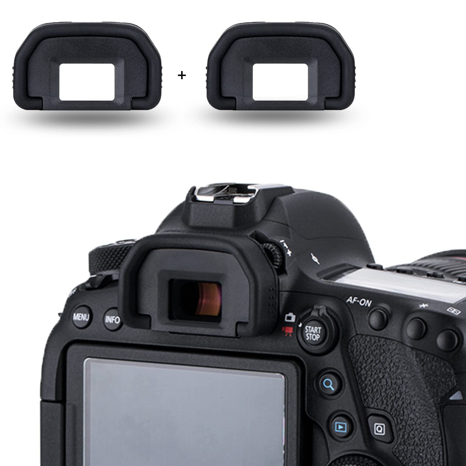 

Set of 2 Eyecups for Canon EOS 6D Mark 5D Mark and 20D Compatible with Canon EB 90D, 80D, 70D, 60D, 77D, II, II, 50D, 40D, 30D, Cameras. Eyepieces.