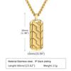 Stainless Steel Geometric Irregular Square Punk Pendant Necklace for Men Women Hip Hop Gold Silver Plated Necklace Jewelry Gift