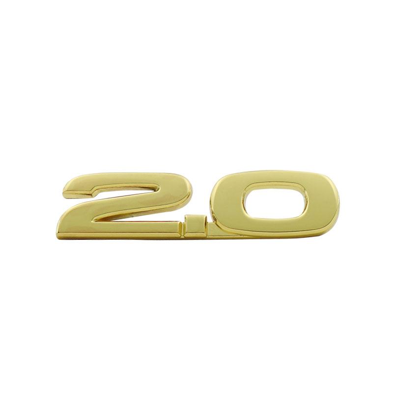3D 2.0 for Car Fender Side Trunk Nameplate Decal Emblem Badge Sticker