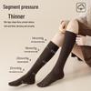 Women's Coffee Wool Compression Socks: Slimming, Non-Slip, Warm JK Long Socks for Spring, Autumn, and Winter
