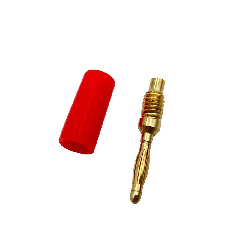 40pcs 2MM Banana Plug Socket 10A Small Lantern Plug Adaptor Connector Pure Copper Power Supply Terminal Red Black Green