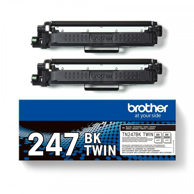 Brother TN247 Black Pack of 2 Original Toner Cartridges - TN247BKTWIN-TN247BKTWIN