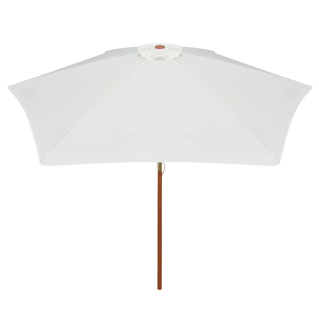 vidaXL Sonnenschirm 270×270 cm Holzstange Cremeweiß