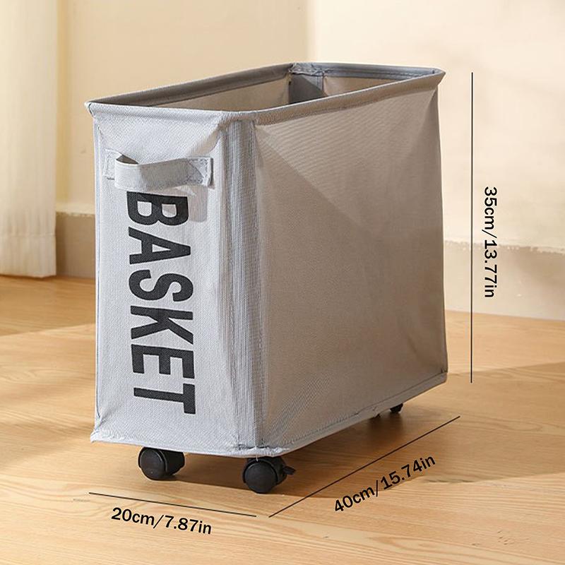 

Корзина для белья на колесиках большой вместимости, корзина для хранения ковриков для йоги, многофункциональная складная водонепроницаемая сумка для хранения грязной одежды M светло-серый