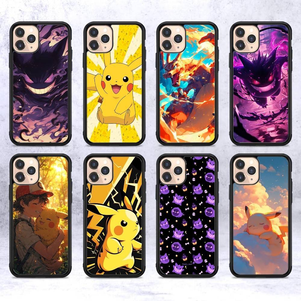 1pc Popular Cartoon Anime P-PokemonS Phone Case Silicone PC+TPU For For IPhone 11 12 13 14 15 16 Plus Pro Max Cover