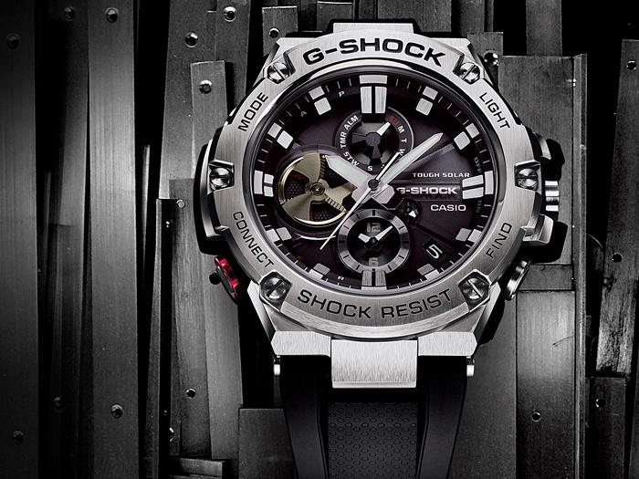 Casio Men's Stainless Steel 200M Water Resistant Shock Resistant Quartz Watch GST-B100-1A
