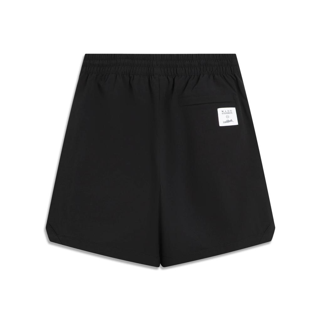 Li Ning X Jay Flow Collaboration Wade Series Casual Simple Lace-Up Loose Letter Print Comfortable Versatile Sports Shorts Men Shorts Black AKSV773-1