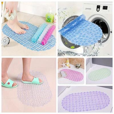 New PVC Shower Anti-Slip Mat with Suction Cups Bathroom Floor Rug Non-Slip Bath Mat Carpet
