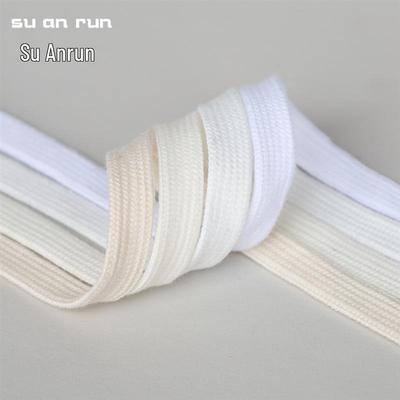 Vielseitige flache Baumwollschnürsenkel für Canvas-Schuhe mit Shell-Toe - Erhältlich in Reinweiß, Off-White und Schwarz für Damen und Herren