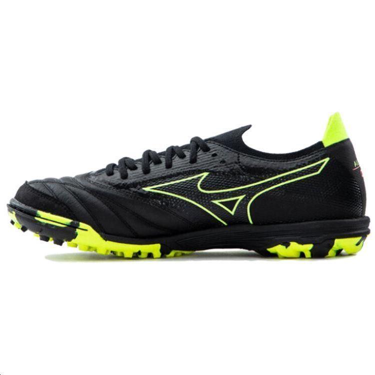 Mizuno Morelia Neo Lace TF (Rubber Studs) Artificial Turf Shock Absorption Non-Slip Soccer Shoes Unisex Soccer Shoes Black Green Q1GB249045