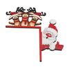 Christmas Wooden Door Hangings Santa Reindeers Carving Wall Ornament For Indoor Outdoors Holiday Season Home Decoration Easy Installation