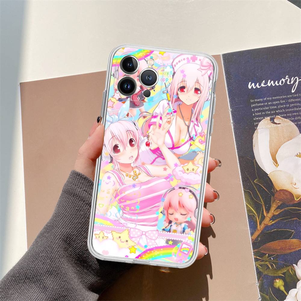 Classic Virtual Singer Super S-Sonico Phone Case For IPhone 17 16 15 14 13 11 12 Pro Max 16 Plus Transparent
