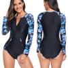 Spring and Summer Conservative One-piece Long Sleeved Surfing Suit, Sun Protection Women's Swimsuit, Diving Suit, Sexy Swimsuit In Europe and America