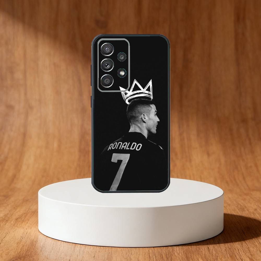 F-Football C-CR7 R-Ronaldo 7 Phone Case For Samsung S25,S24,S21,S22,S23,S30,Ultra,S20,Plus,Fe,Note,10,9,5G Black Cover