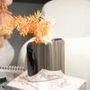 Geometric Irregular Curved Vase, Mirror Stainless Steel Vase, Flower Arrangement Container, Metal Crafts, Home Decoration