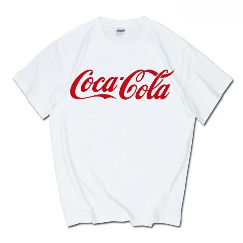 Sommer Neu Trendige Marke INS Pepsi Cola Gemeinsames T-Shirt Sprite Coca-Cola Herren und Damen Locker Übergröße Baumwolle Paare Kurzarm
