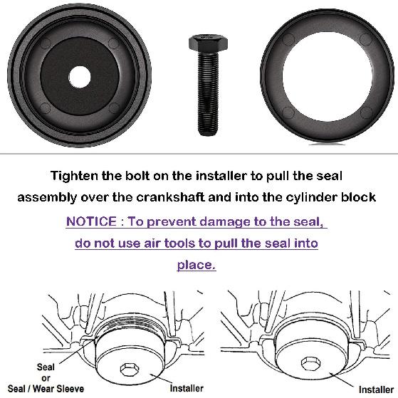 7834 Rear Crankshaft Seal Installer , No. 303-5524 for Ford 1993–1997 Aerostar; 1993–2004 Ranger & Explorer W/ 4.0L V6 Engine